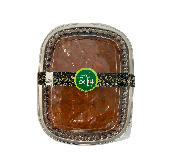 Carnitas de res con guajillo, naranja y toque picante 1 kg.