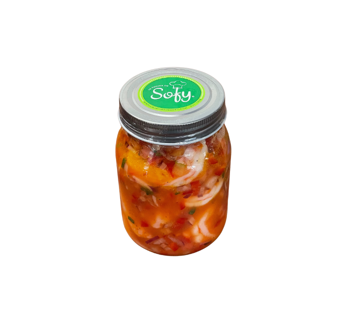 Ceviche de langostino estilo ecuatoriano 16 oz.