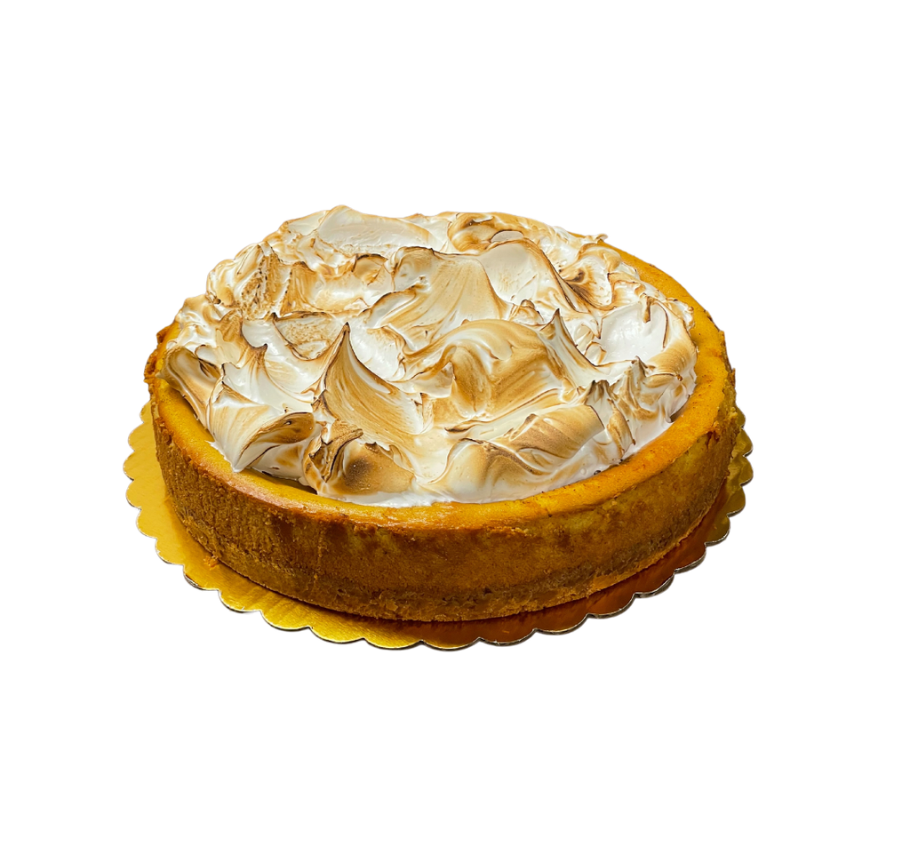 Cheesecake de zapallo con crust de pecans y malva tostada 9"