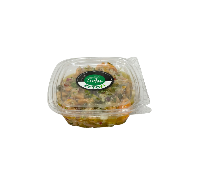 Coctel de salmón ahumado al oleo con rábano y eneldo 8 oz.
