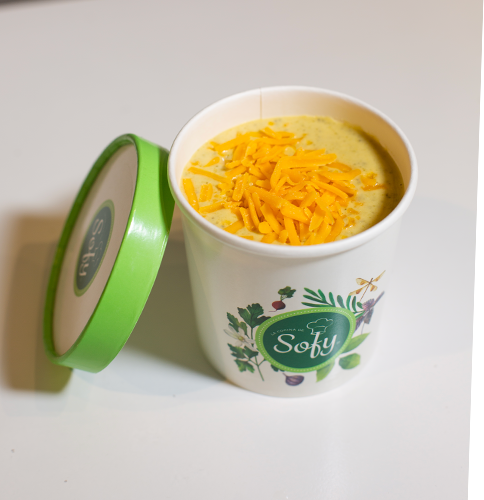 Crema de brócoli con cheddar