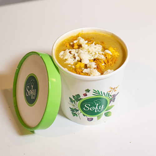 Crema de plátano verde