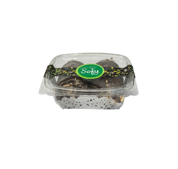 Galletas crisp con caramelo, chocolate oscuro, sal y pecans 6 uds.