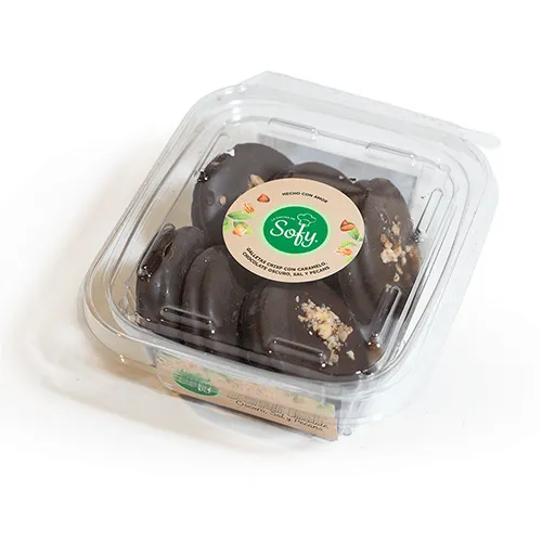 [025349] Galletas crisp con caramelo, chocolate oscuro, sal y pecans 6 uds.