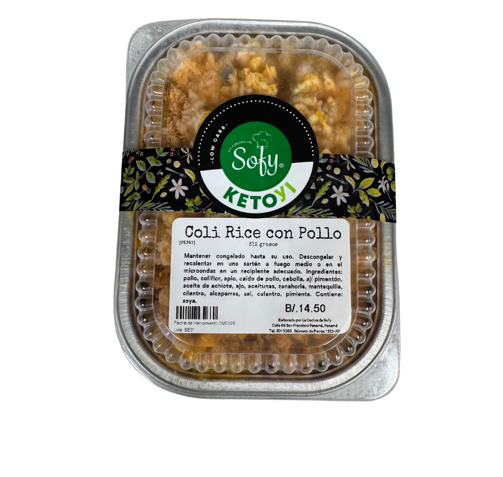 Ketoyi coli rice con pollo congelado 312 g.  