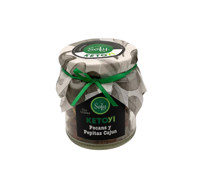 Ketoyi pecans y pepitas de marañón cajún 108 g.  