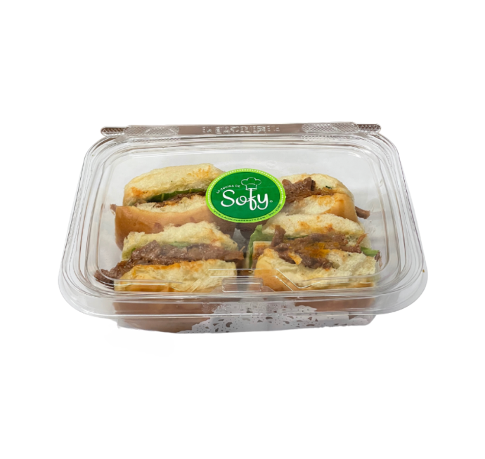 Panecillos con ropa vieja y mayo de recao verde 4 uds.   
