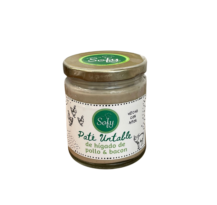 Pate untable de hígado de pollo con bacon a la marsala 16 oz.      