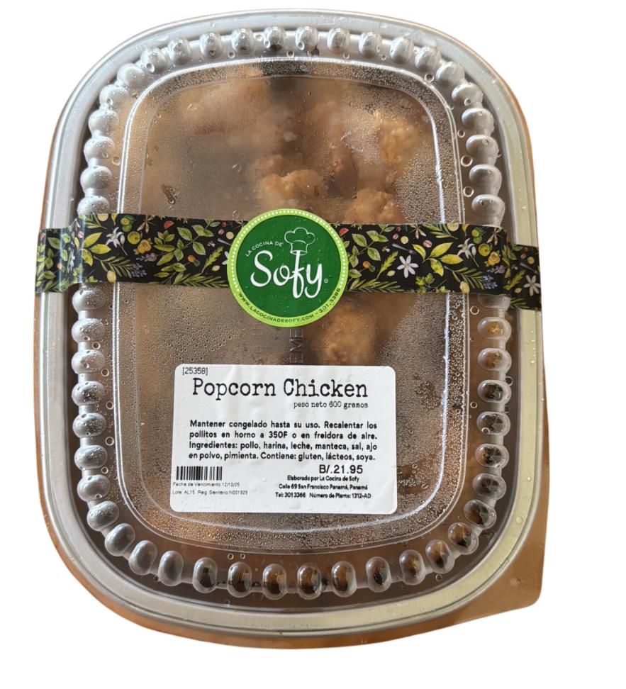 Popcorn chicken congelado 600 g.