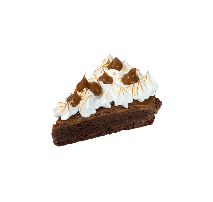 Torta de brownie con dulce de leche y malva 160 g.