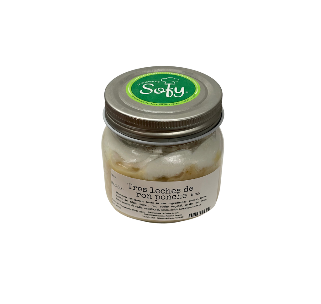 Tres leches de ron ponche 8 oz.