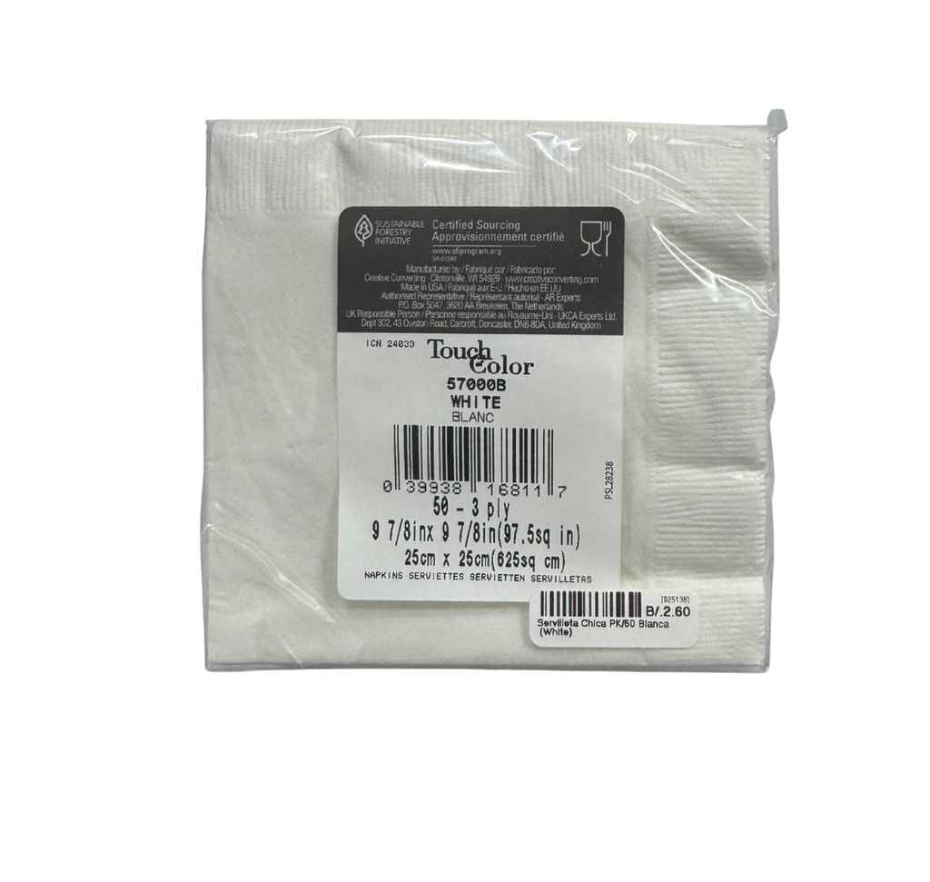 Servilletas chica blanca 50 uds.