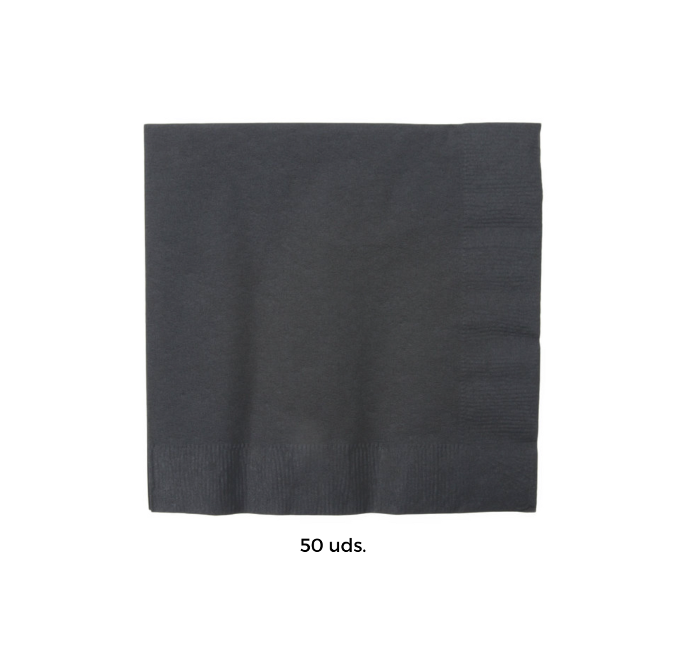 Servilletas chicas negras 50 uds.