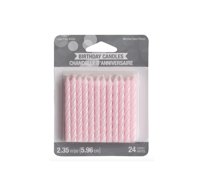 Vela iridescent spiral candle 24 uds.