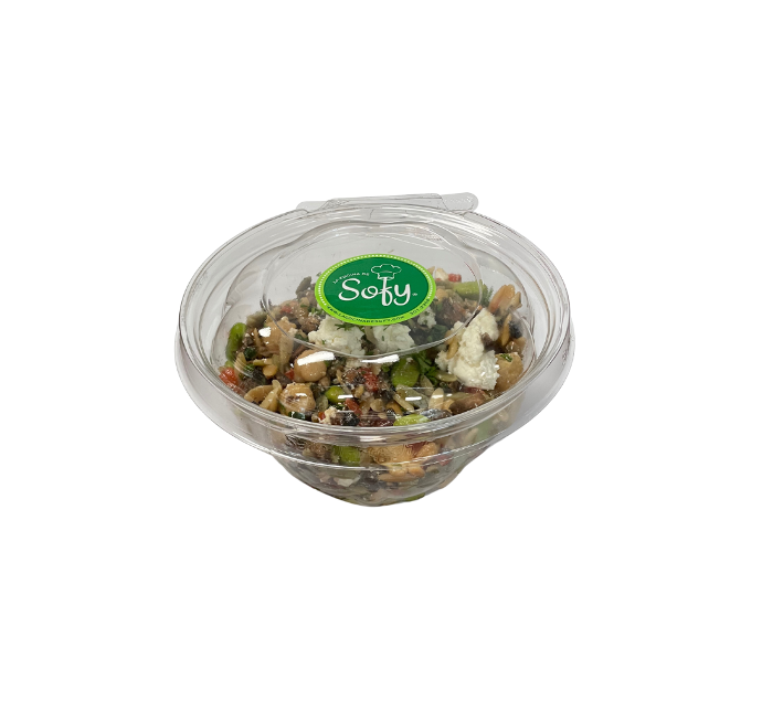 Ensalada de orzo  con Hongos, Edamame, Garbanzos, Eneldo 318 g. 