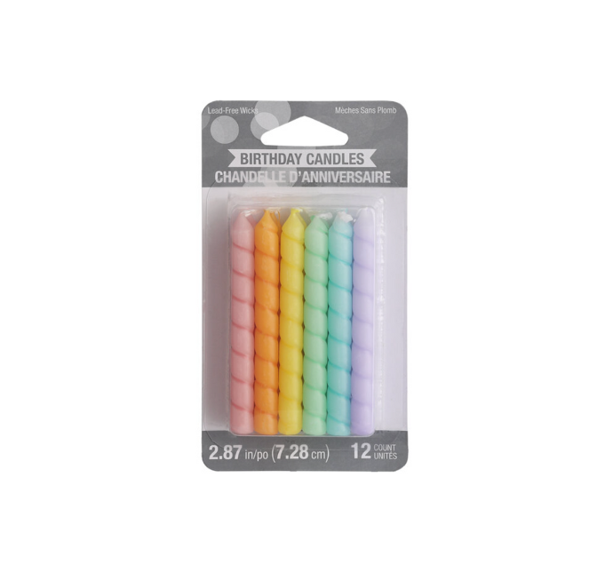 Velas large pastel spiral