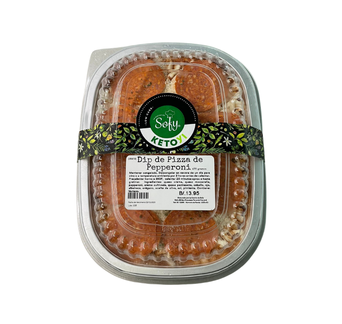 [025673] Dip de pizza de pepperoni congelado 470 g.