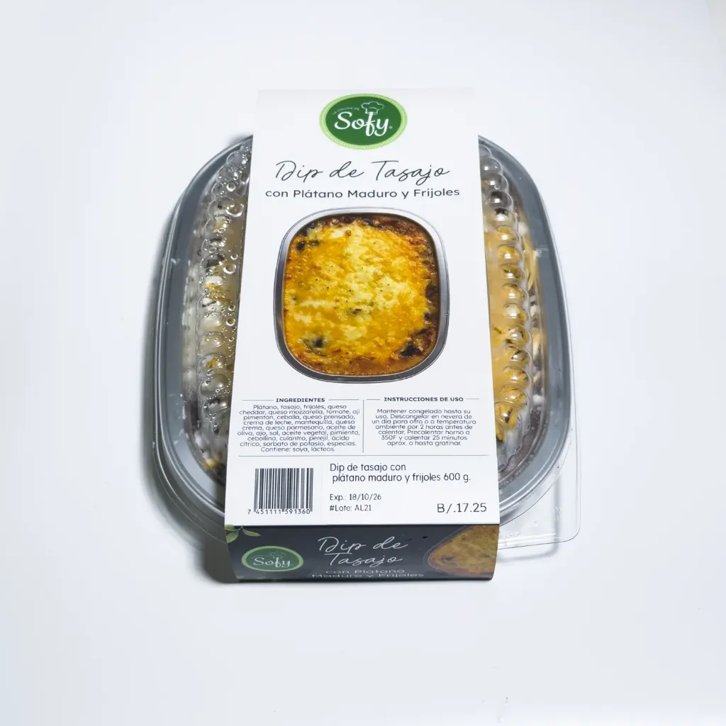 [025674] Dip de tasajo con plátano maduro y frijoles congelado 600g.