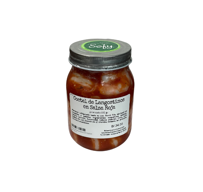 Coctel de langostinos en salsa roja 550 g.