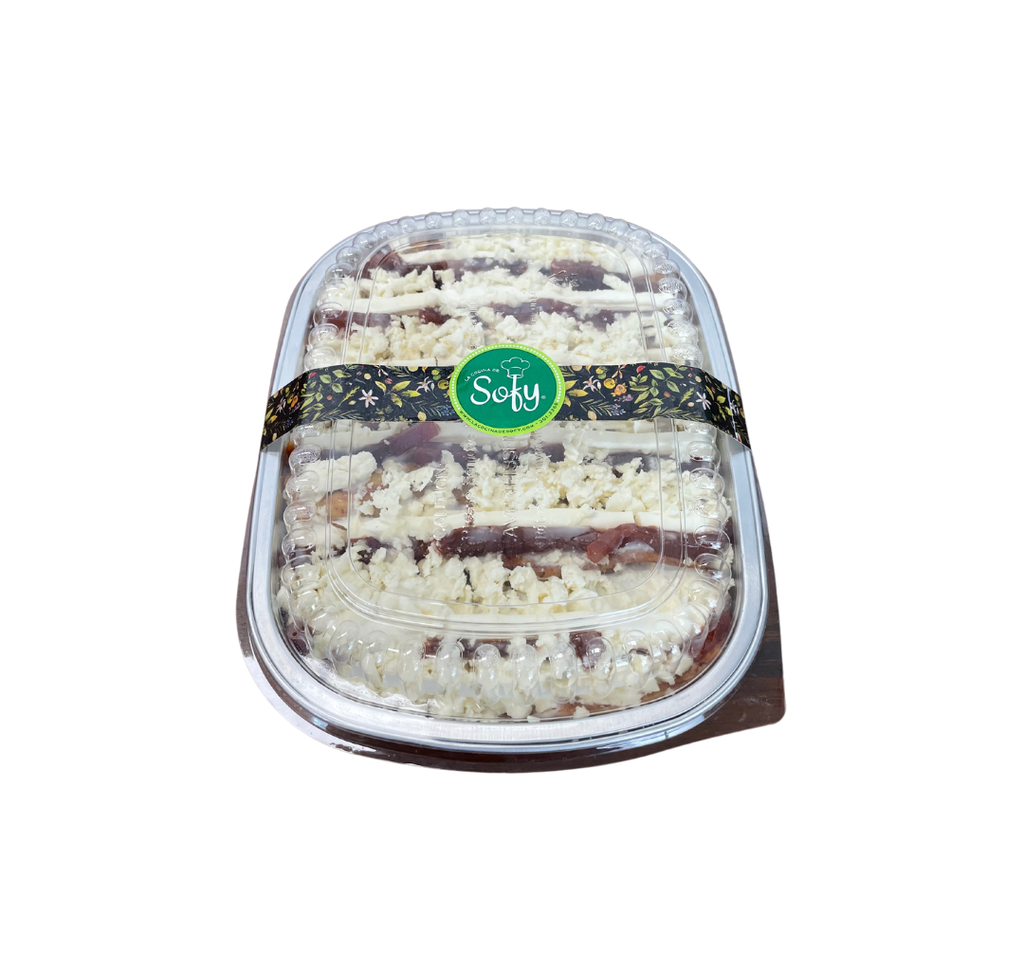 [025810] Cacerola de plátano con queso y guayaba