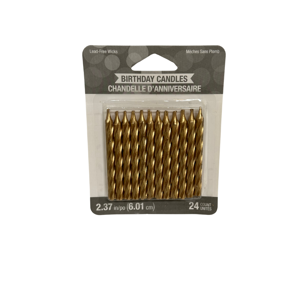 {'en_US': 'Velas Metallic gold spiral 24 uds.'}