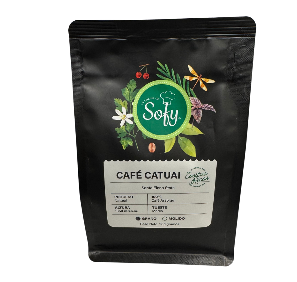 Cafe Catuai de La Cocina de Sofy en grano