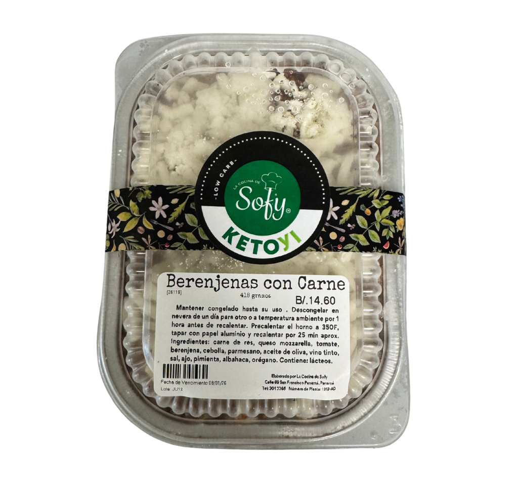 Ketoyi berenjenas con carne 418 g.