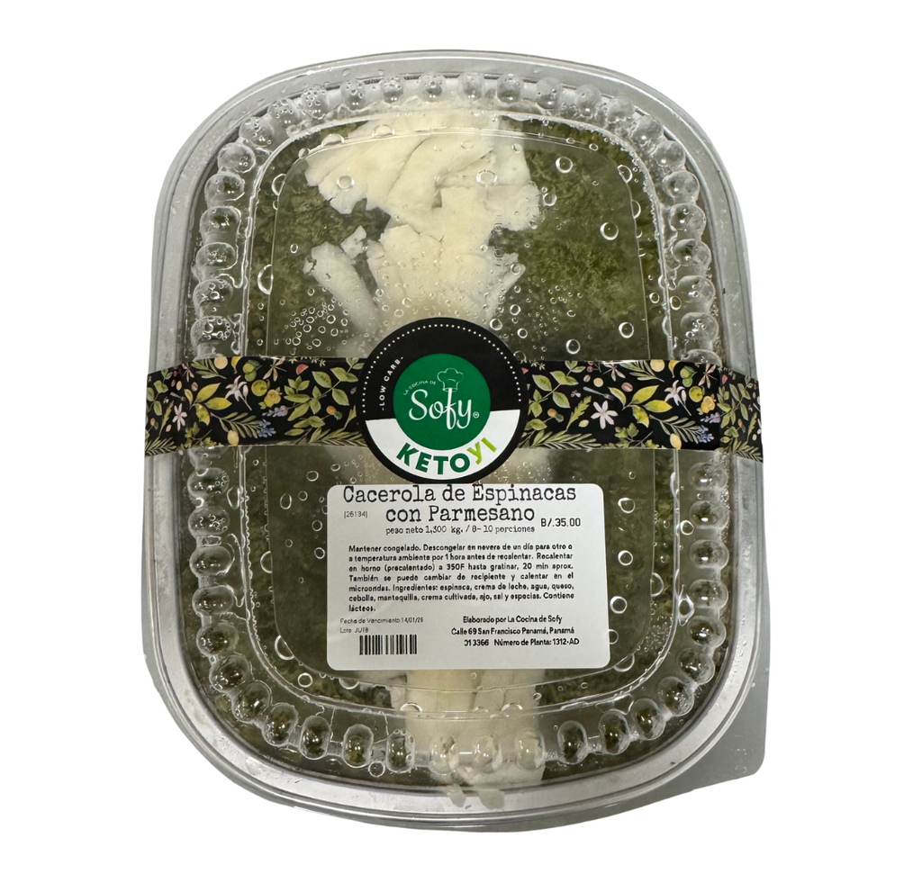 {'en_US': 'Cacerola de espinacas con parmesano 1.3 kg'}