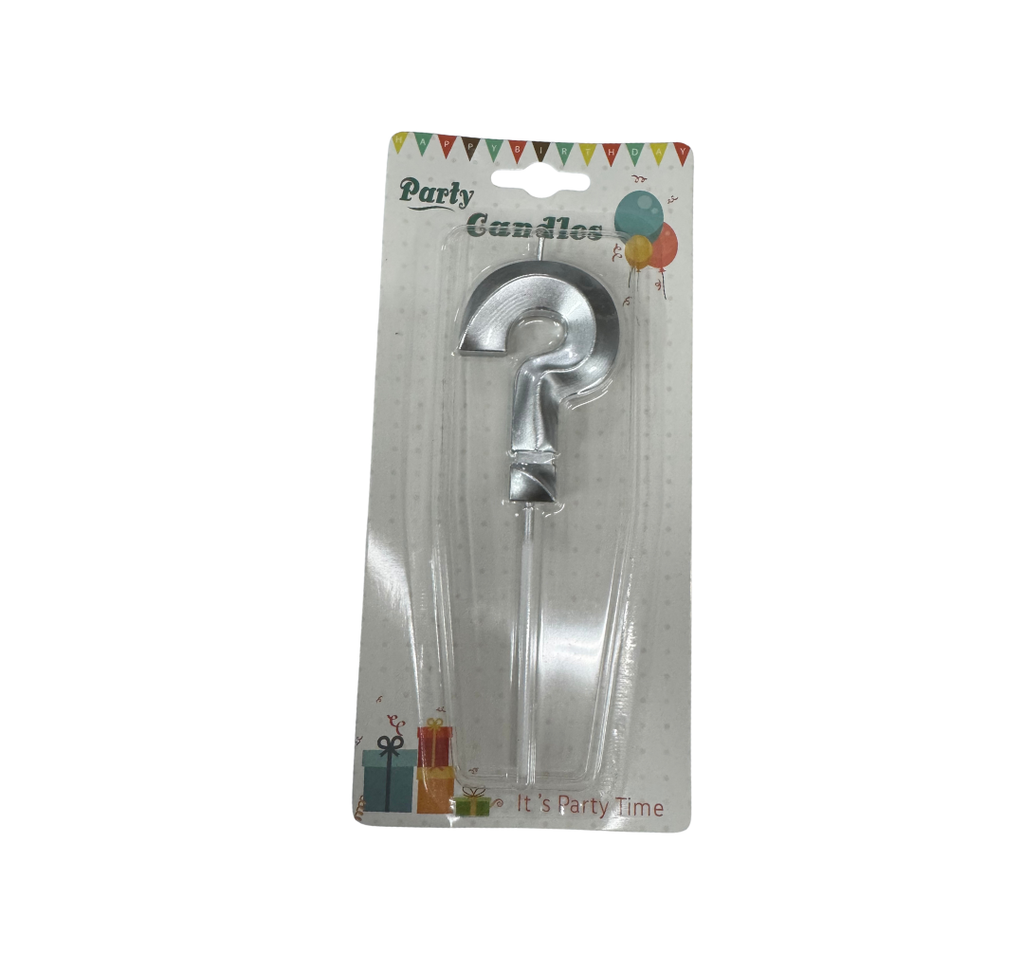 Vela 5.7" plateada signo ?