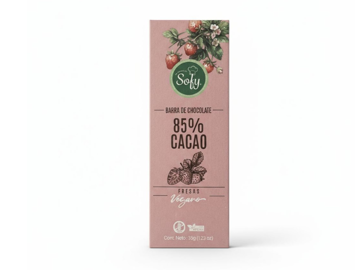[026311] Barra de chocolate 85% con fresas
