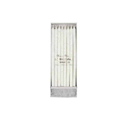 [024904] Vela silver glitter 24 u.