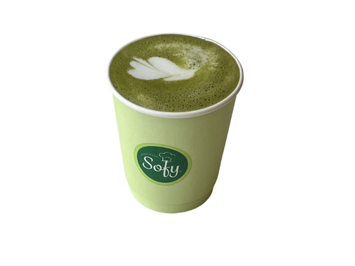 [026211] Matcha latte caliente leche de almendra cremosa 8oz.